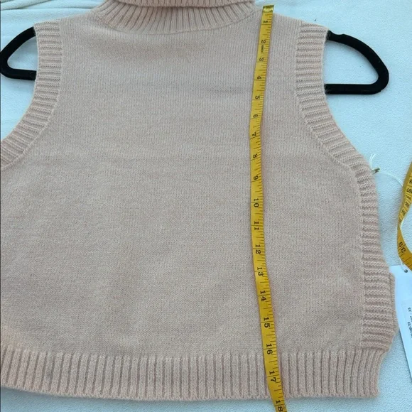 Bishop + Young Soft Pink Turtleneck Sweater Vest - Picture 6 of 6